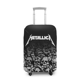 Чехол для чемодана 3D с принтом METALLICA (НА СПИНЕ) в городе Новоалтайск, 86% полиэфир, 14% спандекс | двустороннее нанесение принта, прорези для ручек и колес | Тематика изображения на принте: matters metallica | music | nothing else | rock | trash metal | группа | музыка | музыканты | рок | трэш металл