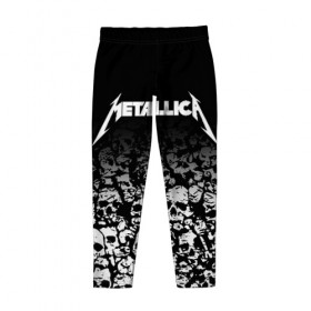 Детские леггинсы 3D с принтом METALLICA (НА СПИНЕ) в городе Новоалтайск, полиэстер 85%, спандекс 15% | эластичный пояс, зауженный крой | matters metallica | music | nothing else | rock | trash metal | группа | музыка | музыканты | рок | трэш металл
