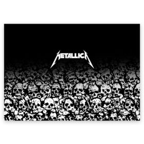 Поздравительная открытка с принтом METALLICA (НА СПИНЕ) в городе Новоалтайск, 100% бумага | плотность бумаги 280 г/м2, матовая, на обратной стороне линовка и место для марки
 | Тематика изображения на принте: matters metallica | music | nothing else | rock | trash metal | группа | музыка | музыканты | рок | трэш металл