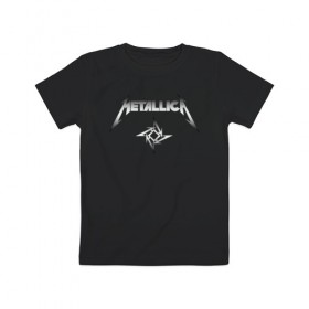 Детская футболка хлопок с принтом METALLICA (НА СПИНЕ) в городе Новоалтайск, 100% хлопок | круглый вырез горловины, полуприлегающий силуэт, длина до линии бедер | matters metallica | music | nothing else | rock | trash metal | группа | музыка | музыканты | рок | трэш металл