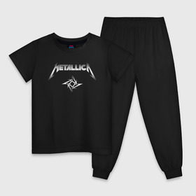 Детская пижама хлопок с принтом METALLICA (НА СПИНЕ) в городе Новоалтайск, 100% хлопок |  брюки и футболка прямого кроя, без карманов, на брюках мягкая резинка на поясе и по низу штанин
 | Тематика изображения на принте: matters metallica | music | nothing else | rock | trash metal | группа | музыка | музыканты | рок | трэш металл