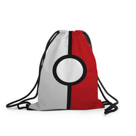 Рюкзак-мешок 3D с принтом Pokeball (Pokemon) в городе Новоалтайск, 100% полиэстер | плотность ткани — 200 г/м2, размер — 35 х 45 см; лямки — толстые шнурки, застежка на шнуровке, без карманов и подкладки | anime | pokeball | pokemon | аниме. | белый | красный | покебол | покемон | чёрный