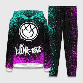Женский костюм 3D (с толстовкой) с принтом Blink 182 (3) в городе Новоалтайск,  |  | art | blink | music | pop | rock | арт | блинк | музыка | поп музыка | рок
