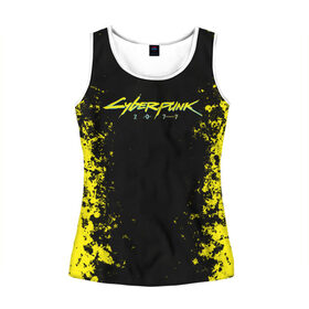Женская майка 3D с принтом CYBERPUNK 2077 в городе Новоалтайск, 100% полиэстер | круглая горловина, прямой силуэт, длина до линии бедра | 2077 | cyberpunk 2020 | cyberpunk 2077 | cyberpunk 2077 samurai | cyberpunk city | кибер панк. | киберпанк | киберпанк 2077