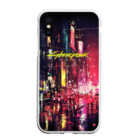 Чехол для iPhone XS Max матовый с принтом CYBERPUNK 2077 в городе Новоалтайск, Силикон | Область печати: задняя сторона чехла, без боковых панелей | 2077 | cd projekt red | cyberpunk | cyberpunk 2077 | game | арт | будущее | видеоигра | игра | киберпанк 2077 | киборг | киборги