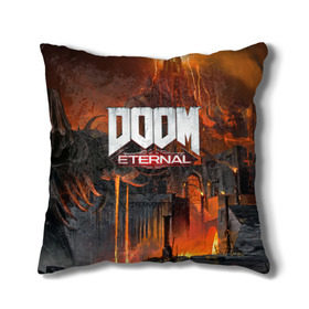 Подушка 3D с принтом DOOM Eternal в городе Новоалтайск, наволочка – 100% полиэстер, наполнитель – холлофайбер (легкий наполнитель, не вызывает аллергию). | состоит из подушки и наволочки. Наволочка на молнии, легко снимается для стирки | bethesda | dead | death | doom | doom eternal | game | games | metal | monster | ps4 | space | steam | xbox | дум | игра | космос | метал | меч | экшн
