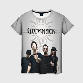 Женская футболка 3D с принтом Godsmack в городе Новоалтайск, 100% полиэфир ( синтетическое хлопкоподобное полотно) | прямой крой, круглый вырез горловины, длина до линии бедер | alternative | american rock | crimson | grunge | hardrock | heavy | heavy metal | i stand alone | nu metal | post grunge | rock | sully erna | альтернатива | грандж | рок | хард рок | хэви