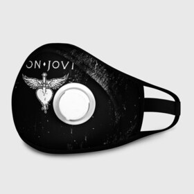 Маска из неопрена с принтом Bon Jovi в городе Новоалтайск, неопрен 100% | Форма огибающая нос. Резинки для ушей с дополнительной резинкой на затылке. Клапан для выдоха для активного дыхания при занятиях спортом. Эластичный материал маски и окантовки для лучшего растяжения и прилегания маски.  | bon jovi | john | альбом | арена | бон | бон джови | глэм | группа | джови | джон | метал | музыка | надпись | песни | поп | попрок | рок | рокер | смайл | солист | софт | стена | хард | хеви | хевиметал