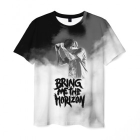 Мужская футболка 3D с принтом Bring Me the Horizon в городе Новоалтайск, 100% полиэфир | прямой крой, круглый вырез горловины, длина до линии бедер | bmth | bring me the horizon | альтернативный | бмт | бмтх | бмтш | брин | бринг | горизонт | достань для меня | дэткор | зе | метал | ми | рок | хоризон | электроник