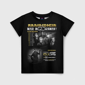 Детская футболка 3D с принтом Rammstein в городе Новоалтайск, 100% гипоаллергенный полиэфир | прямой крой, круглый вырез горловины, длина до линии бедер, чуть спущенное плечо, ткань немного тянется | Тематика изображения на принте: du hast | heavy | herzeleid | metal | mutter | rammstein | reise | rosenrot | sehnsucht | till lindemann | группа | метал | рамштайн | рок | тилль линдеманн | хард