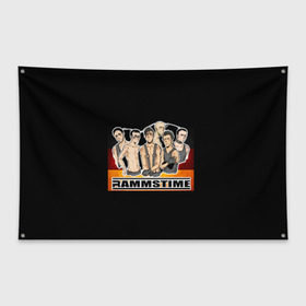 Флаг-баннер с принтом Rammstein в городе Новоалтайск, 100% полиэстер | размер 67 х 109 см, плотность ткани — 95 г/м2; по краям флага есть четыре люверса для крепления | rammstein | till lindemann | берлин | германия | металл | музыка | рамштайн | тилль линдеманн
