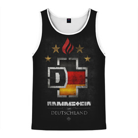 Мужская майка 3D с принтом Rammstein в городе Новоалтайск, 100% полиэстер | круглая горловина, приталенный силуэт, длина до линии бедра. Пройма и горловина окантованы тонкой бейкой | Тематика изображения на принте: rammstein | till lindemann | берлин | германия | металл | музыка | рамштайн | тилль линдеманн