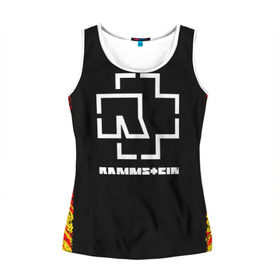 Женская майка 3D с принтом RAMMSTEIN в городе Новоалтайск, 100% полиэстер | круглая горловина, прямой силуэт, длина до линии бедра | music | rammstein | rock | группа | музыка | музыканты | рамштайн | рок