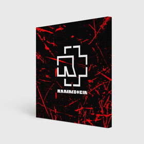 Холст квадратный с принтом RAMMSTEIN | РАМШТАЙН в городе Новоалтайск, 100% ПВХ |  | music | rammstein | rock | группа | музыка | музыканты | рамштайн | рок