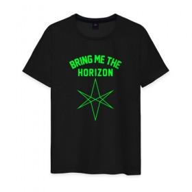 Мужская футболка хлопок с принтом Bring Me the Horizon в городе Новоалтайск, 100% хлопок | прямой крой, круглый вырез горловины, длина до линии бедер, слегка спущенное плечо. | bmth | bring me the horizon | альтернативный | бмт | бмтх | бмтш | брин | бринг | горизонт | достань для меня | дэткор | зе | метал | ми | рок | хоризон | электроник