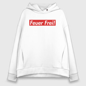 Женское худи Oversize хлопок с принтом Feuer Frei! в городе Новоалтайск, френч-терри — 70% хлопок, 30% полиэстер. Мягкий теплый начес внутри —100% хлопок | боковые карманы, эластичные манжеты и нижняя кромка, капюшон на магнитной кнопке | guitar | hard | heavymetal | metal | music | rammstein | rock | supreme | гитара | картинка | картинки | метал | мода | музыка | рамштайн | рок | суприм | тренд | тренды | треш | трэш | тяжелый | хард