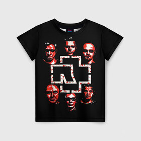 Детская футболка 3D с принтом Rammstein в городе Новоалтайск, 100% гипоаллергенный полиэфир | прямой крой, круглый вырез горловины, длина до линии бедер, чуть спущенное плечо, ткань немного тянется | Тематика изображения на принте: du hast | heavy | herzeleid | metal | mutter | rammstein | reise | rosenrot | sehnsucht | till lindemann | группа | метал | рамштайн | рок | тилль линдеманн | хард
