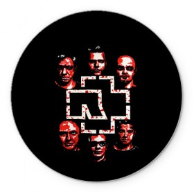 Коврик для мышки круглый с принтом Rammstein в городе Новоалтайск, резина и полиэстер | круглая форма, изображение наносится на всю лицевую часть | du hast | heavy | herzeleid | metal | mutter | rammstein | reise | rosenrot | sehnsucht | till lindemann | группа | метал | рамштайн | рок | тилль линдеманн | хард