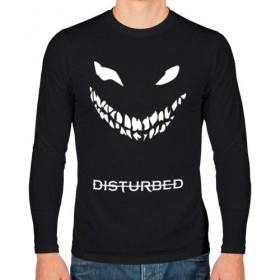 Мужской лонгслив хлопок с принтом DISTURBED FACE в городе Новоалтайск, 100% хлопок |  | disturbed | music | rock | группа | музыка | музыканты | рок