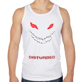 Мужская майка хлопок с принтом DISTURBED FACE в городе Новоалтайск, 100% хлопок |  | disturbed | music | rock | группа | музыка | музыканты | рок