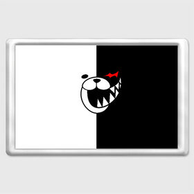 Магнит 45*70 с принтом MONOKUMA в городе Новоалтайск, Пластик | Размер: 78*52 мм; Размер печати: 70*45 | anime | bear | black  white | danganronpa | kurokuma | monodam | monokuma | monomi | monotaro | pink | rabbit | school | shirokuma | аниме | главарь | мoноми | монокума | черно белый | школа