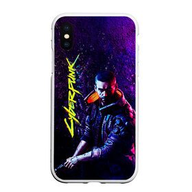 Чехол для iPhone XS Max матовый с принтом Cyberpunk 2077 в городе Новоалтайск, Силикон | Область печати: задняя сторона чехла, без боковых панелей | cyberpunk | future | implant | neon | noir | punk | retrowave | robots | techno | witcher | будущее | градиент | игры | киберпанк | мужские | неон | нуар | премьера | текстура | техно