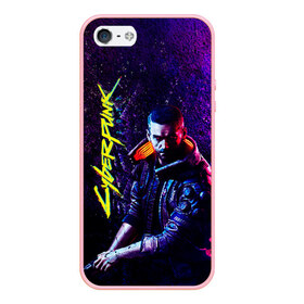Чехол для iPhone 5/5S матовый с принтом Cyberpunk 2077 в городе Новоалтайск, Силикон | Область печати: задняя сторона чехла, без боковых панелей | Тематика изображения на принте: cyberpunk | future | implant | neon | noir | punk | retrowave | robots | techno | witcher | будущее | градиент | игры | киберпанк | мужские | неон | нуар | премьера | текстура | техно
