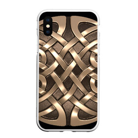 Чехол для iPhone XS Max матовый с принтом Кельтские узоры в городе Новоалтайск, Силикон | Область печати: задняя сторона чехла, без боковых панелей | Тематика изображения на принте: 3d | арт | кельтские узоры | медь | черный