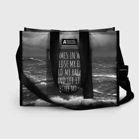 Сумка-шоппер 3D с принтом Bring Me The Horizon в городе Новоалтайск, 100% полиэстер | застегивается на металлическую кнопку; внутренний карман застегивается на молнию. Стенки укреплены специальным мягким материалом, чтобы защитить содержимое от несильных ударов
 | amo | bmth | bring me the horizon | oliver sykes | амо | оливер сайкс