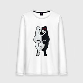 Мужской лонгслив хлопок с принтом MONOKUMA в городе Новоалтайск, 100% хлопок |  | anime | bear | black  white | danganronpa | kurokuma | monodam | monokuma | monomi | monotaro | pink | rabbit | school | shirokuma | аниме | главарь | мoноми | монокума | черно белый | школа