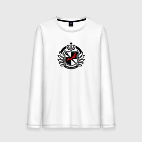 Мужской лонгслив хлопок с принтом MONOKUMA SCHOOL в городе Новоалтайск, 100% хлопок |  | anime | bear | black  white | danganronpa | kurokuma | monodam | monokuma | monomi | monotaro | pink | rabbit | school | shirokuma | аниме | главарь | мoноми | монокума | черно белый | школа