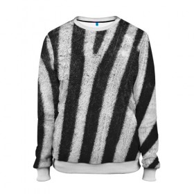 Женский свитшот 3D с принтом Zebra Skin в городе Новоалтайск, 100% полиэстер с мягким внутренним слоем | круглый вырез горловины, мягкая резинка на манжетах и поясе, свободная посадка по фигуре | animal | black | black white | pattern. | skin | streaks | texture | white | zebra | белый | животное | животные | зебра | полосы | текстура | узор | чёрно белые | чёрный
