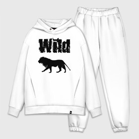 Мужской костюм хлопок OVERSIZE с принтом wild lion в городе Новоалтайск,  |  | wild lion | дикий лев