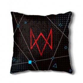 Подушка 3D с принтом WATCH DOGS LEGION в городе Новоалтайск, наволочка – 100% полиэстер, наполнитель – холлофайбер (легкий наполнитель, не вызывает аллергию). | состоит из подушки и наволочки. Наволочка на молнии, легко снимается для стирки | action | ct os | ded sec | fox | game | hacker | legion | watch dogs | watch dogs 2 | watch dogs legion | знак лиса | игра | компьютерная игра | легион | хакер