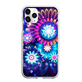Чехол для iPhone 11 Pro Max матовый с принтом Неоновые Цветы в городе Новоалтайск, Силикон |  | неон | неоновые принты | неоновые цветы | растение | цветы