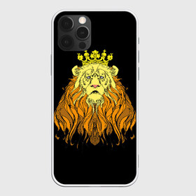 Чехол для iPhone 12 Pro Max с принтом Лев в городе Новоалтайск, Силикон |  | Тематика изображения на принте: animal | beast | crown | king | lion | mane | muzzle | orange | view | yellow | взгляд | грива | желтый | животное | зверь | корона | лев | оранжевый | царь