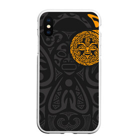 Чехол для iPhone XS Max матовый с принтом Polynesian tattoo в городе Новоалтайск, Силикон | Область печати: задняя сторона чехла, без боковых панелей | polynesian | tattoo | волна | геометрия | завитушка | маори | маска | орнамент. золото | полинезия | татуировка | татуха | трайбл | узор | черепаха | ящерица. солнце