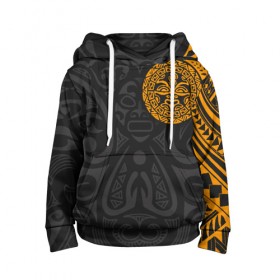 Детская толстовка 3D с принтом Polynesian tattoo в городе Новоалтайск, 100% полиэстер | двухслойный капюшон со шнурком для регулировки, мягкие манжеты на рукавах и по низу толстовки, спереди карман-кенгуру с мягким внутренним слоем | polynesian | tattoo | волна | геометрия | завитушка | маори | маска | орнамент. золото | полинезия | татуировка | татуха | трайбл | узор | черепаха | ящерица. солнце