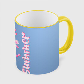 Кружка с принтом Summer в городе Новоалтайск, керамика | ёмкость 330 мл | beach | holiday | ocean | paradise | sea | summer | sun | зелень | каникулы | лето | море | океан | отдых | отпуск | пальма | пляж | природа | рай | солнце | цветы