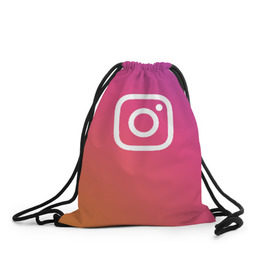 Рюкзак-мешок 3D с принтом Instagram в городе Новоалтайск, 100% полиэстер | плотность ткани — 200 г/м2, размер — 35 х 45 см; лямки — толстые шнурки, застежка на шнуровке, без карманов и подкладки | instagram | photo | инстаблогер | инстаграм | интернет | сеть | социальная | фото