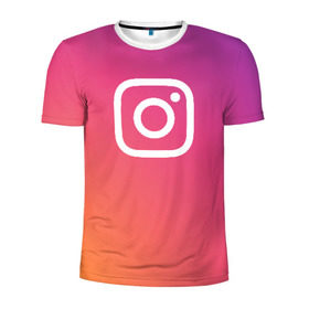 Мужская футболка 3D спортивная с принтом Instagram в городе Новоалтайск, 100% полиэстер с улучшенными характеристиками | приталенный силуэт, круглая горловина, широкие плечи, сужается к линии бедра | instagram | photo | инстаблогер | инстаграм | интернет | сеть | социальная | фото