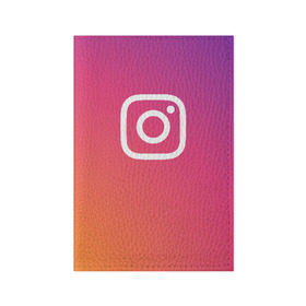 Обложка для паспорта матовая кожа с принтом Instagram в городе Новоалтайск, натуральная матовая кожа | размер 19,3 х 13,7 см; прозрачные пластиковые крепления | instagram | photo | инстаблогер | инстаграм | интернет | сеть | социальная | фото