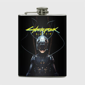 Фляга с принтом Cyberpunk 2077 в городе Новоалтайск, металлический корпус | емкость 0,22 л, размер 125 х 94 мм. Виниловая наклейка запечатывается полностью | Тематика изображения на принте: cyberpunk | cyberpunk 2077 | samurai | игры | киану ривз | киберпанк | самурай