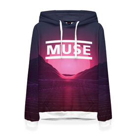 Женская толстовка 3D с принтом MUSE в городе Новоалтайск, 100% полиэстер  | двухслойный капюшон со шнурком для регулировки, мягкие манжеты на рукавах и по низу толстовки, спереди карман-кенгуру с мягким внутренним слоем. | muse | music | rock | группа | музыка | музыканты | рок