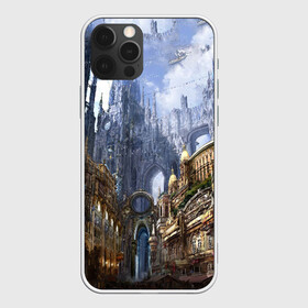 Чехол для iPhone 12 Pro Max с принтом Древний город в городе Новоалтайск, Силикон |  | Тематика изображения на принте: 3d | арт | башни | древний город | светлые | стимпанк | шпили