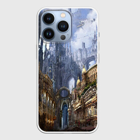 Чехол для iPhone 13 Pro с принтом Древний город в городе Новоалтайск,  |  | Тематика изображения на принте: 3d | арт | башни | древний город | светлые | стимпанк | шпили