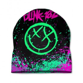 Шапка 3D с принтом BLINK-182 в городе Новоалтайск, 100% полиэстер | универсальный размер, печать по всей поверхности изделия | blink | music | rock | блинк | группа | музыка | музыканты | рок