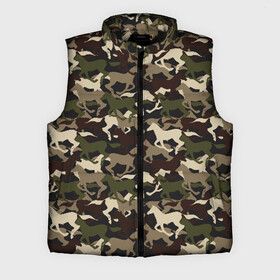 Мужской жилет утепленный 3D с принтом Камуфляж в городе Новоалтайск,  |  | animal | camouflage | cool | herd | horse | khaki | military | военный | животное | камуфляж | конь | лошадь | прикольный | скакун | табун | хаки
