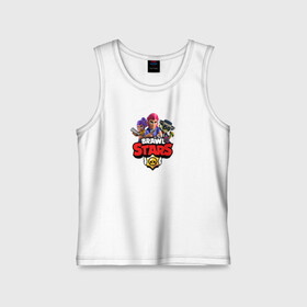 Детская майка хлопок с принтом BRAWL STARS в городе Новоалтайск,  |  | android | brawl stars | bull | colt | games | mobile game | stars | берли | бо | брок | ворон | джесси | динамайк | дэррил | игры | кольт | леон | мобильные игры | мортис | нита | пайпер | пенни | поко | пэм | рикошет | спайк | тара | фрэн