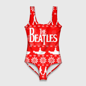 Купальник-боди 3D с принтом The Beatles (6) в городе Новоалтайск, 82% полиэстер, 18% эластан | Круглая горловина, круглый вырез на спине | beatles | merry christmas | music | rock | the beatles | yellow submarine | битлз | джон леннон | легенда | музыка | новогодний свитшот | новый год | пит бест | рок